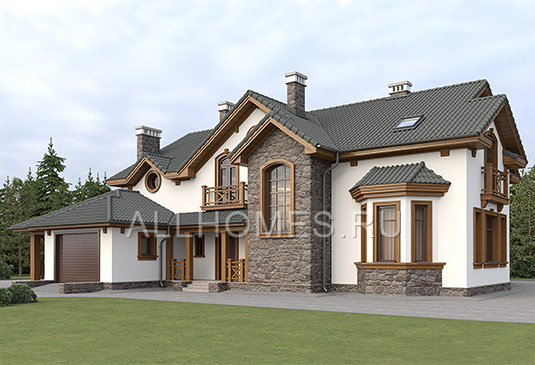 Проект кирпичного дома S-455-1K площадью 454.00 кв.м и материалом кирпич