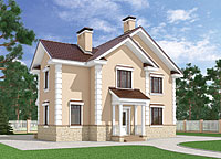 Проект прекрасного небольшого загородного дома J-169-1P