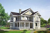 L-230-1P Проект коттеджа с угловой крытой террасой
